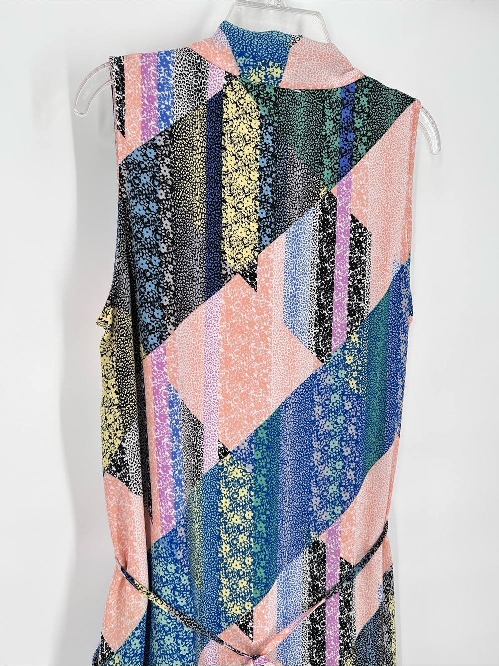 Bar III Floral Patchwork V-Neck Dress Large - Picture 9 of 13